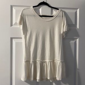 NWOT ruffle hem T shirt